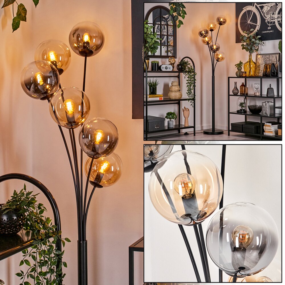 Gastor Lampada da terra - Vetro 15 cm Ambrato, Chiaro, Grigio fumo, 6-Luci main product photo