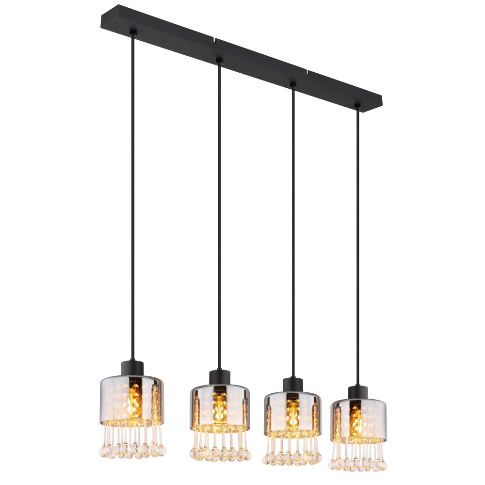 Globo HENDRY Lampadario a sospensione Nero, 4-Luci main product photo