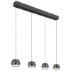 Globo MARTHY Lampadario a sospensione LED Grigio, 4-Luci