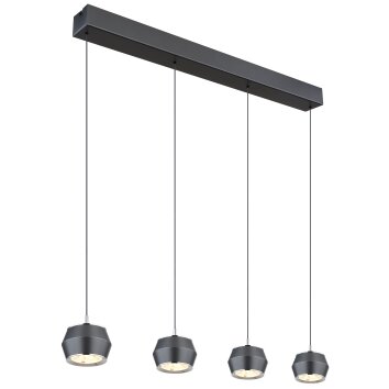 Globo MARTHY Lampadario a sospensione LED Grigio, 4-Luci