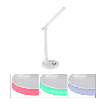 Globo GERALDO Lampada da tavolo LED Bianco, 1-Luce, Cambia colore