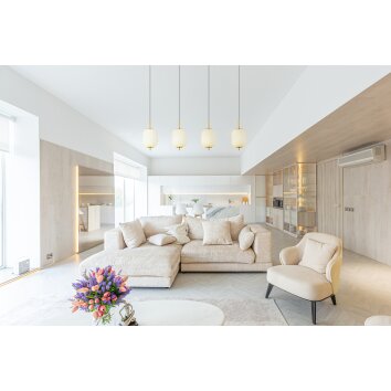 Globo EWALD Lampadario a sospensione LED Bianco, 4-Luci