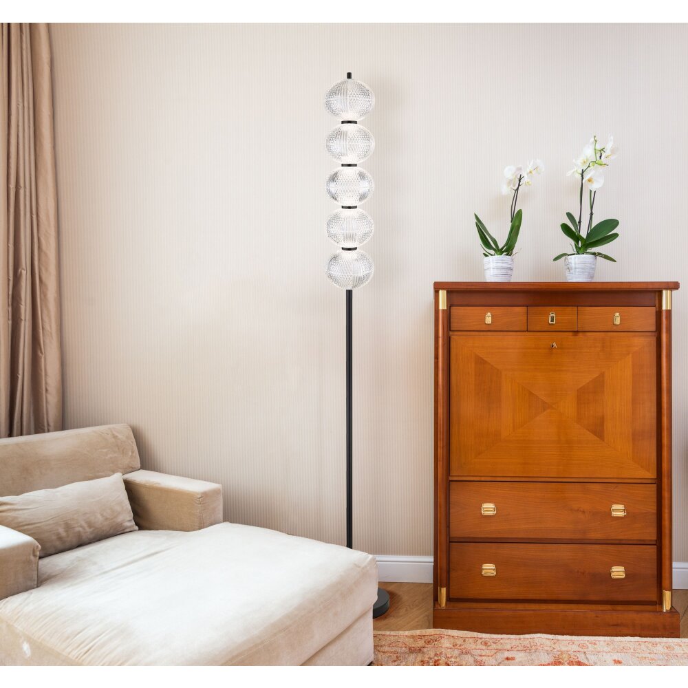 Globo AIDA Lampada da terra LED Nero, 5-Luci main product photo