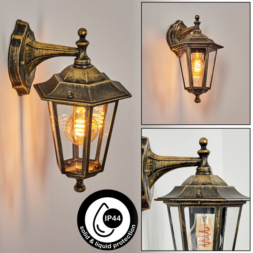 Loria Applique da esterno Oro, Nero, 1-Luce main product photo