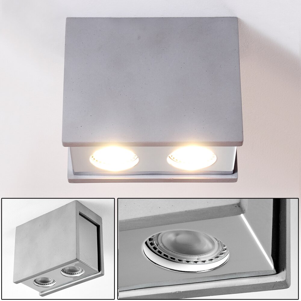 Braslo Plafoniera Cromo, Grigio, 2-Luci main product photo