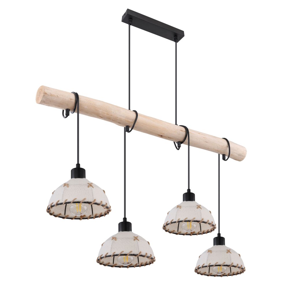 Globo REX Lampadario a sospensione Nero, 4-Luci
