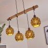 Sunasau Lampada a Sospensione Legno scuro, Nero, 4-Luci
