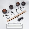 Sunasau Lampada a Sospensione Legno scuro, Nero, 4-Luci