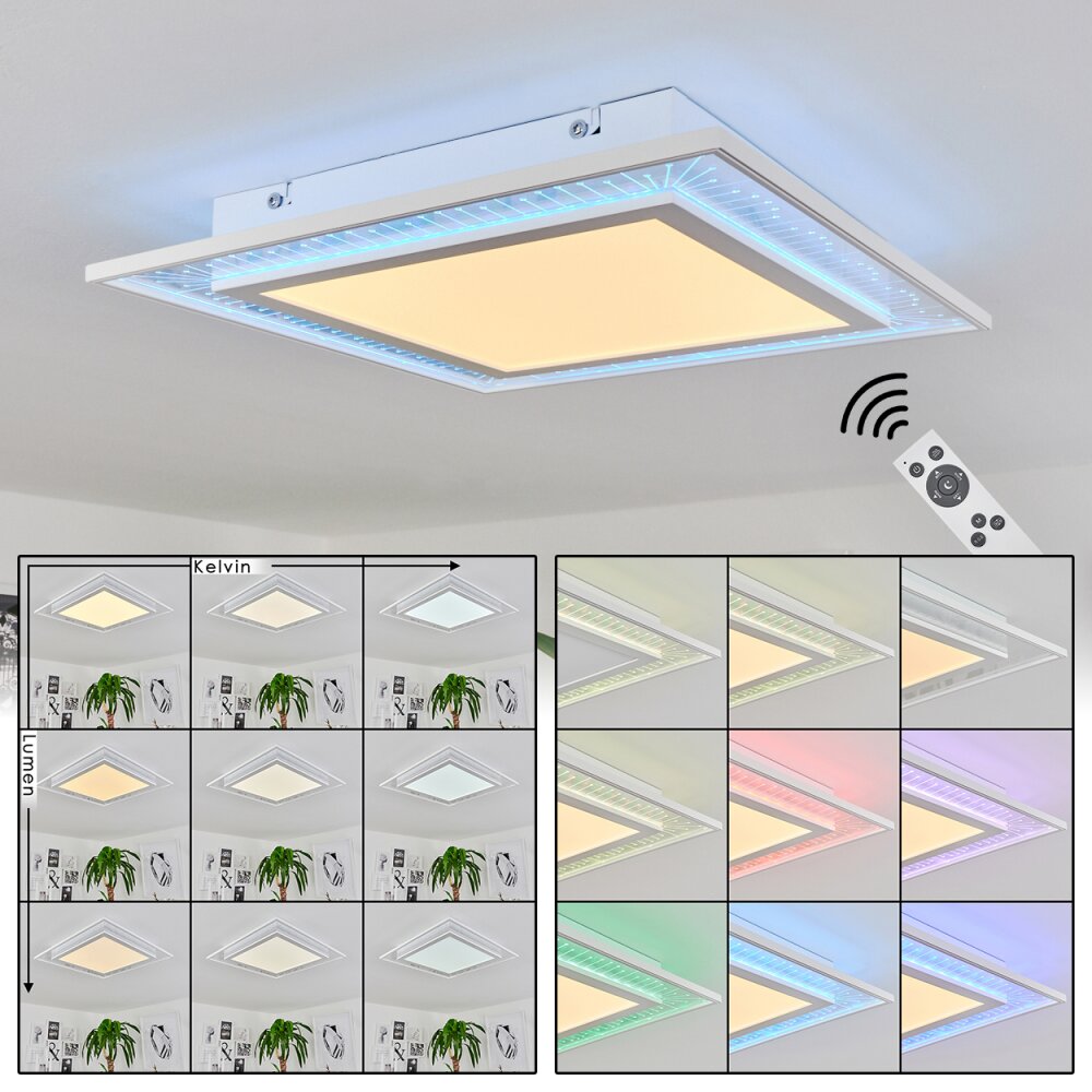 Haumonia Plafoniera LED Bianco, 2-Luci, Telecomando, Cambia colore main product photo