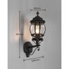 Trio Elvo Applique Nero, 1-Luce