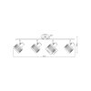 Brilliant Tyas Faretto da soffitto Nero, 4-Luci