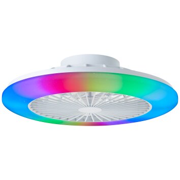 Brilliant Salerno Plafoniera LED Bianco, 1-Luce, Telecomando