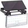 Brilliant Luton Applique da esterno LED Nero, 1-Luce, Sensori di movimento