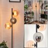 Remaisnil Lampada da terra - Vetro 15 cm Nero, 3-Luci