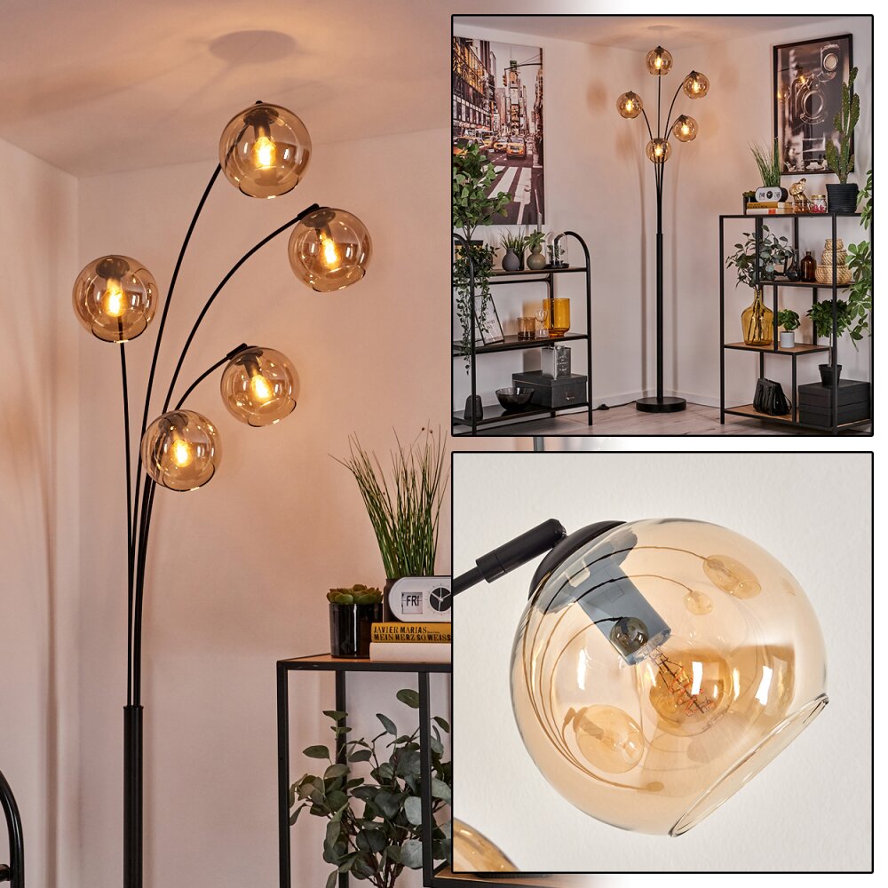 Koyoto Lampada da terra - Vetro 15 cm Ambrato, 5-Luci main product photo