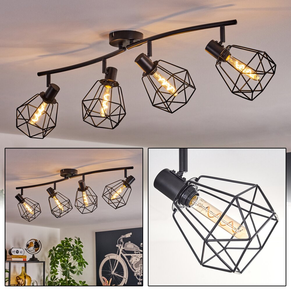 Yaak Plafoniera Nero, 4-Luci main product photo