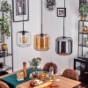 Lauden Lampadario a sospensione - Vetro 25 cm Ambrato, Cromo, Chiaro, 3-Luci