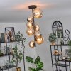 Chehalis Plafoniera - Vetro 10 cm, 12cm, 15cm Ambrato, Grigio fumo, 8-Luci