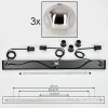 Ripoll Lampadario a sospensione - Vetro 30 cm Cromo, Chiaro, 3-Luci