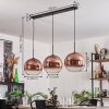 Koyotot Lampadario a sospensione - Vetro 30 cm Chiaro, Ramato, 3-Luci