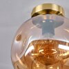 Ripoll Plafoniera - Vetro 25 cm Oro, Nero, 1-Luce