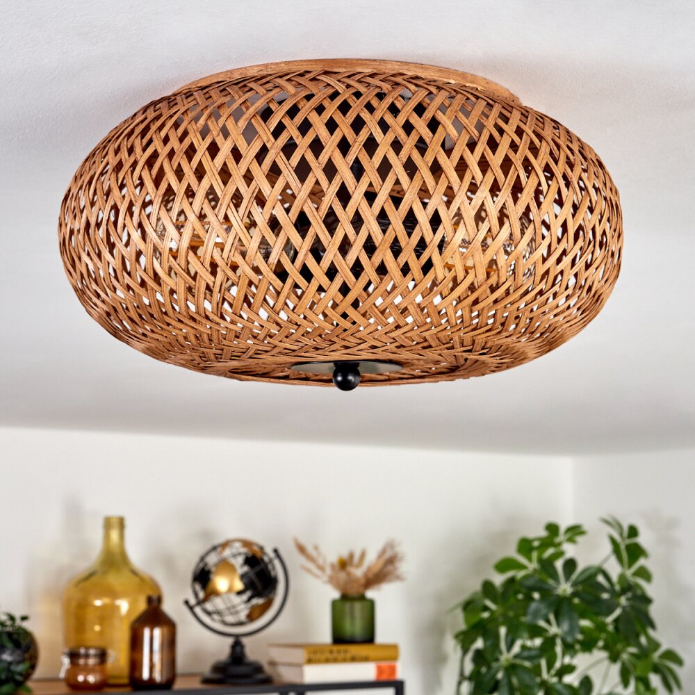 Bauro Plafoniera 30 cm Nero, 2-Luci