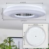 Kaas Plafoniera LED Cromo, Bianco, 1-Luce