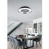 Reality VARBERG ventilatore da soffitto LED Nero, 1-Luce, Telecomando