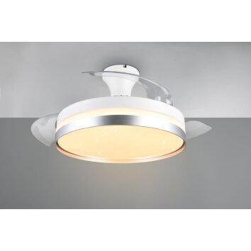 Reality LINDBERG ventilatore da soffitto LED Titanio, 1-Luce, Telecomando