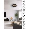 Reality SORTLAND ventilatore da soffitto LED Nero, 1-Luce, Telecomando