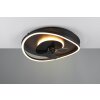 Reality SORTLAND ventilatore da soffitto LED Nero, 1-Luce, Telecomando