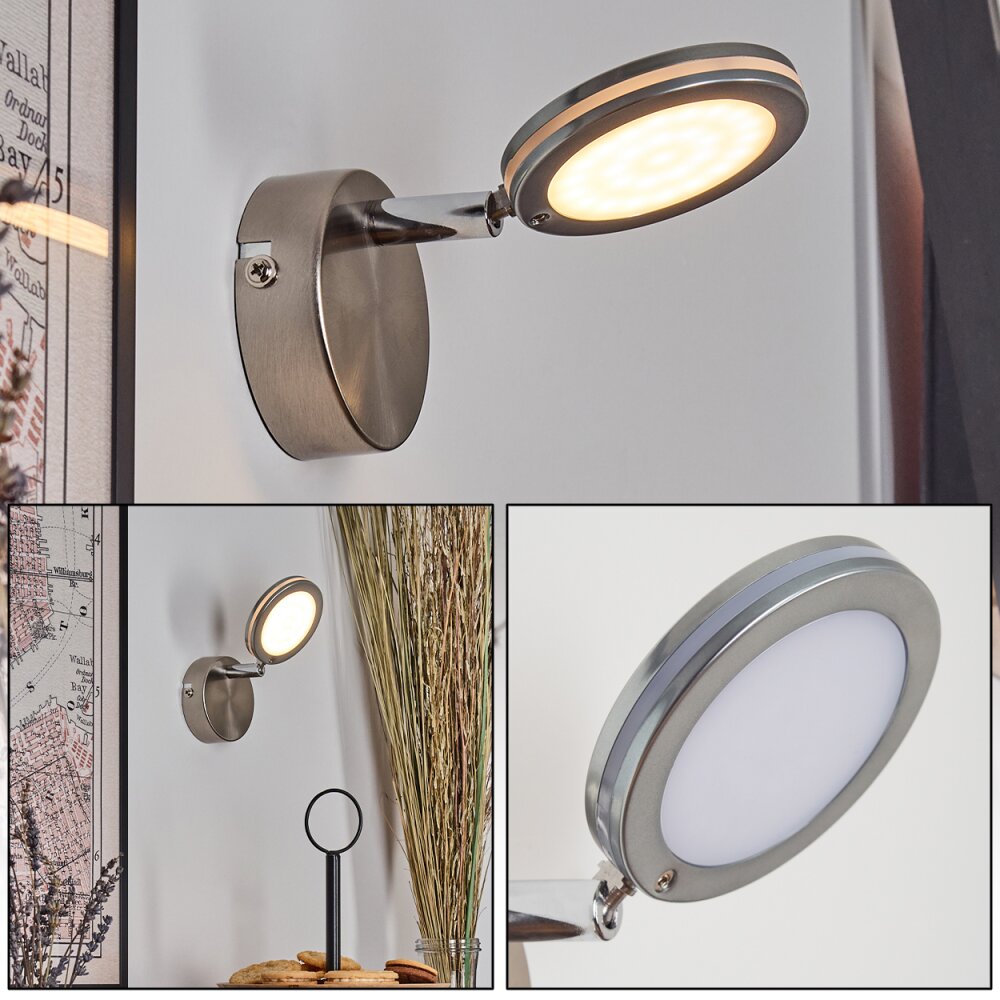 Sarnadinha Applique LED Nichel opaco, 1-Luce main product photo