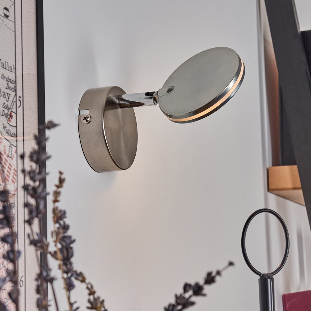 Sarnadinha Applique LED Nichel opaco, 1-Luce