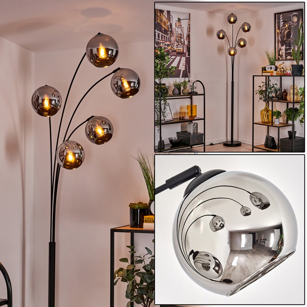 Koyoto Lampada da terra Cromo, 5-Luci main product photo