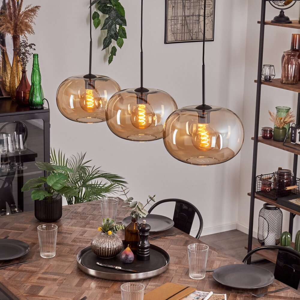 Apedo Lampadario a sospensione Nero, 3-Luci main product photo