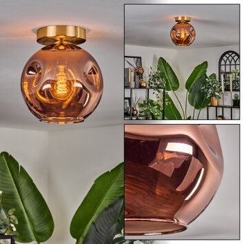 Ripoll Plafoniera Oro, Nero, 1-Luce