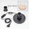 Koyoto Lampada da tavolo 15 cm Nero, 1-Luce