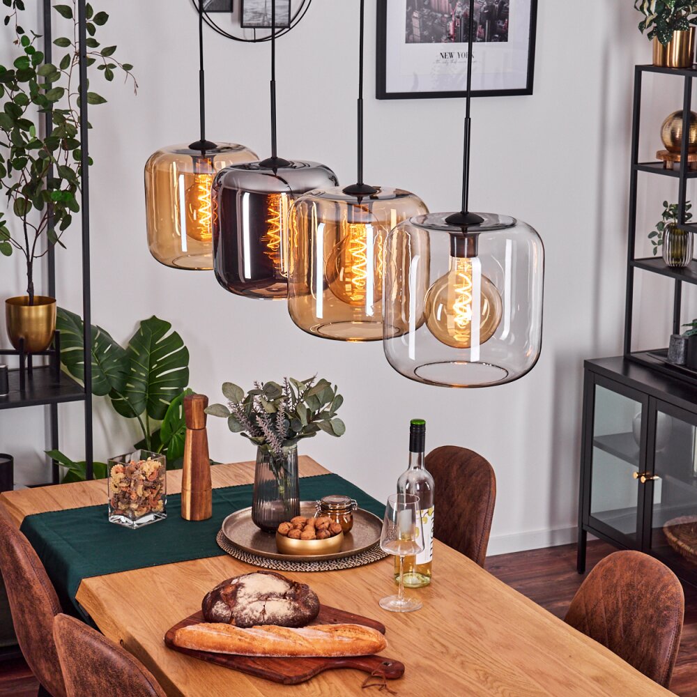 Lauden Lampadario a sospensione Nero, 4-Luci main product photo