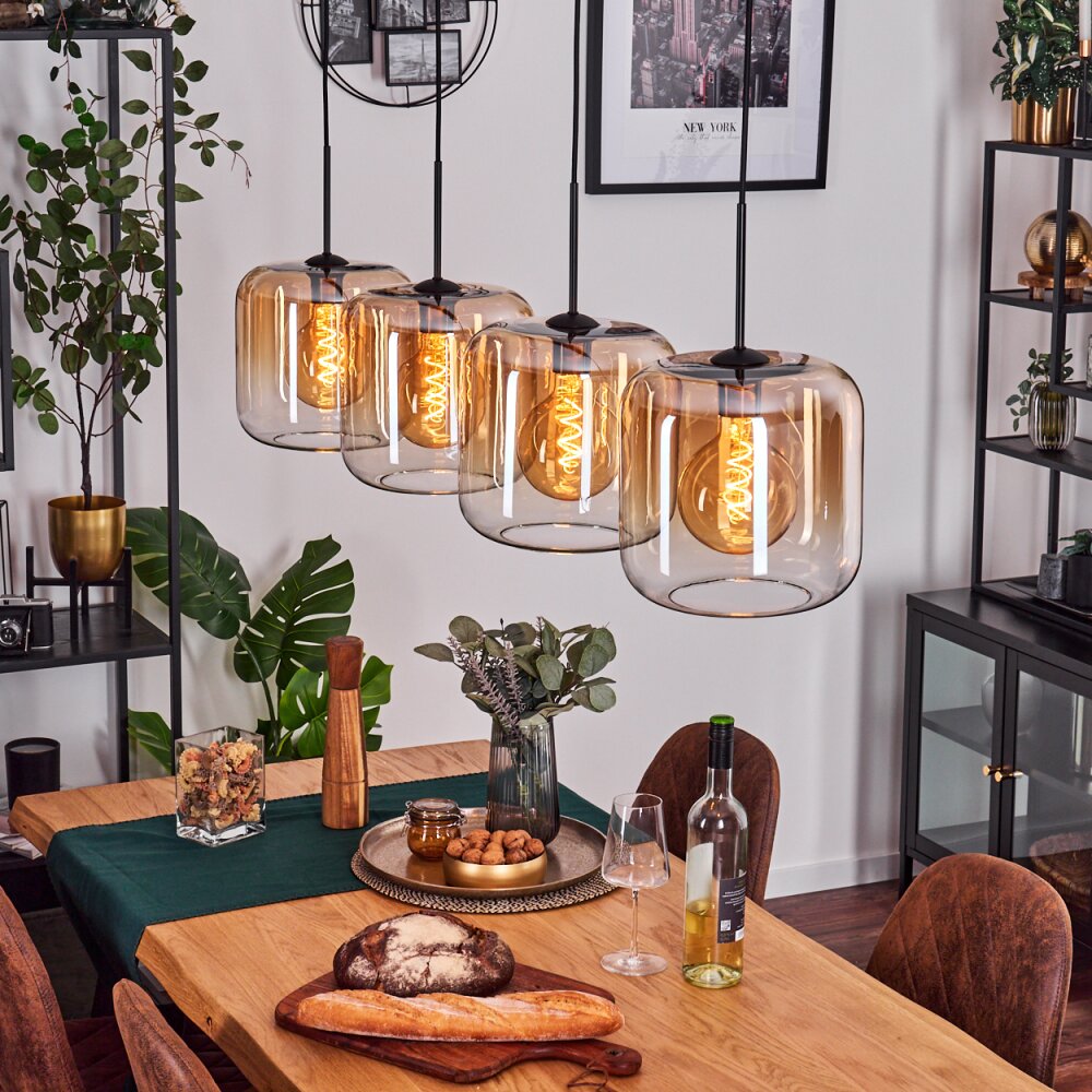 Lauden Lampadario a sospensione Ambrato, Chiaro, 4-Luci main product photo