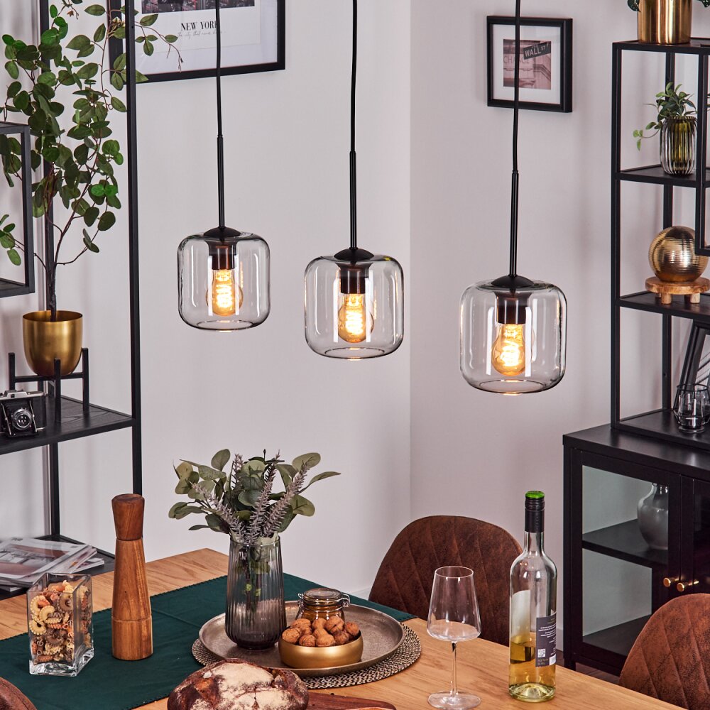 Lauden Lampadario a sospensione Nero, 3-Luci main product photo