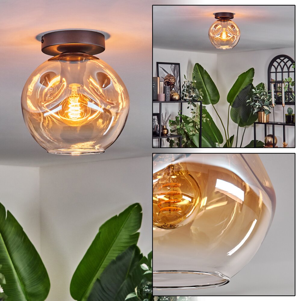Ripoll Plafoniera Ambrato, Chiaro, 1-Luce main product photo