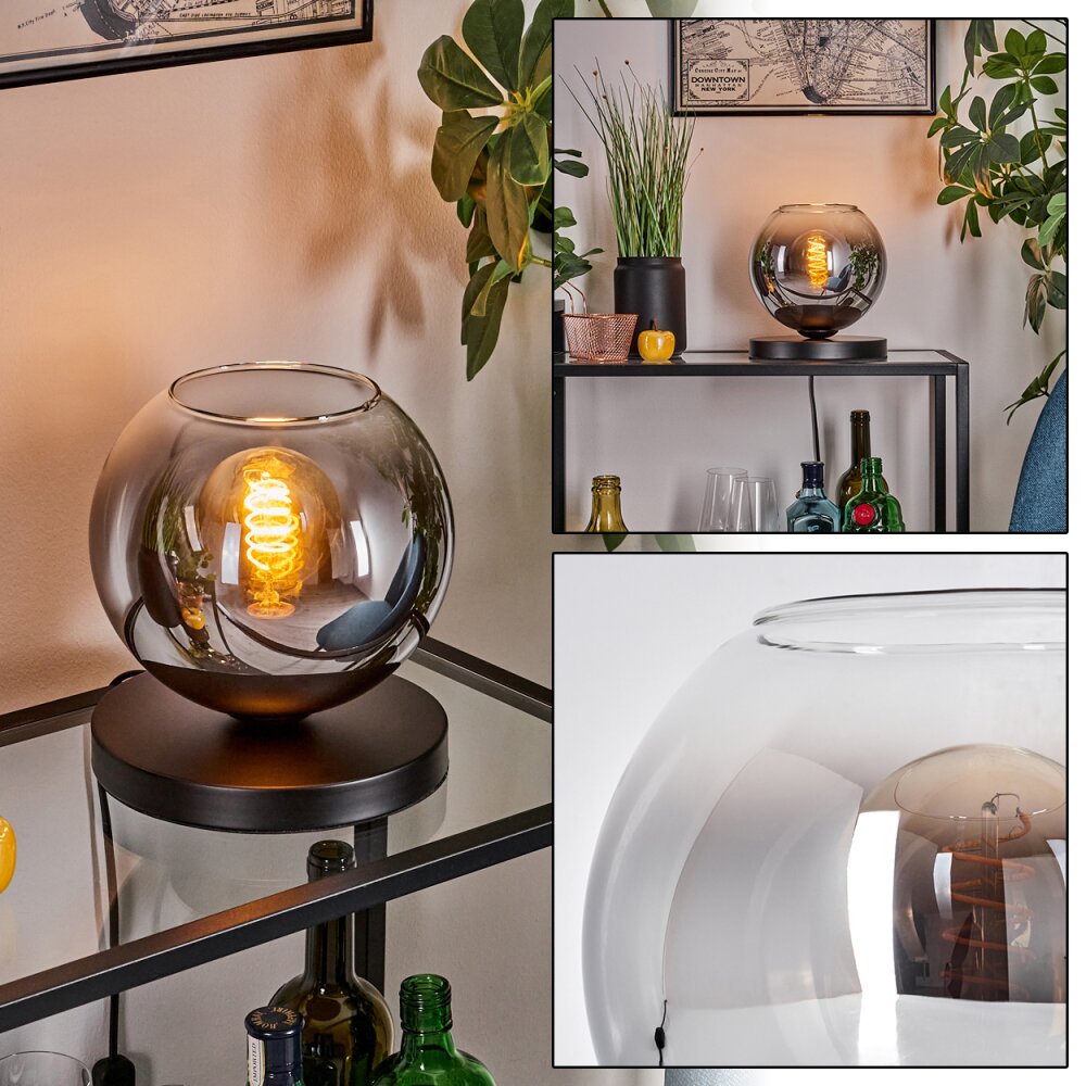 Koyoto Lampada da tavolo 20 cm Cromo, Chiaro, 1-Luce main product photo