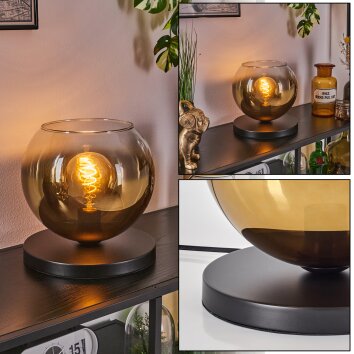 Koyoto Lampada da tavolo 25 cm Nero, 1-Luce