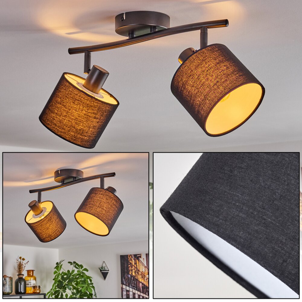 Bassagoda Plafoniera Nero, 2-Luci main product photo