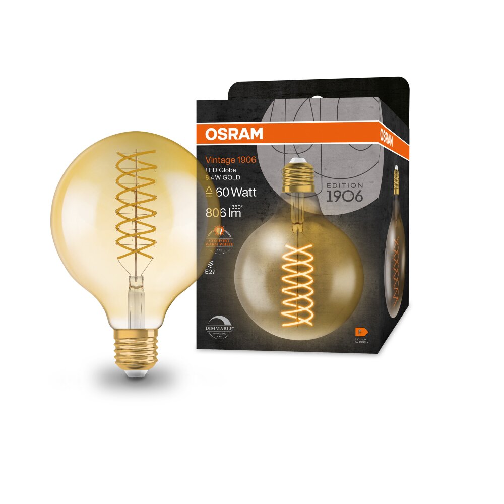 Illuminazione Osram E27 LED 8.4 Watt Bianco caldo dimmerabile 806 Lumen main product photo