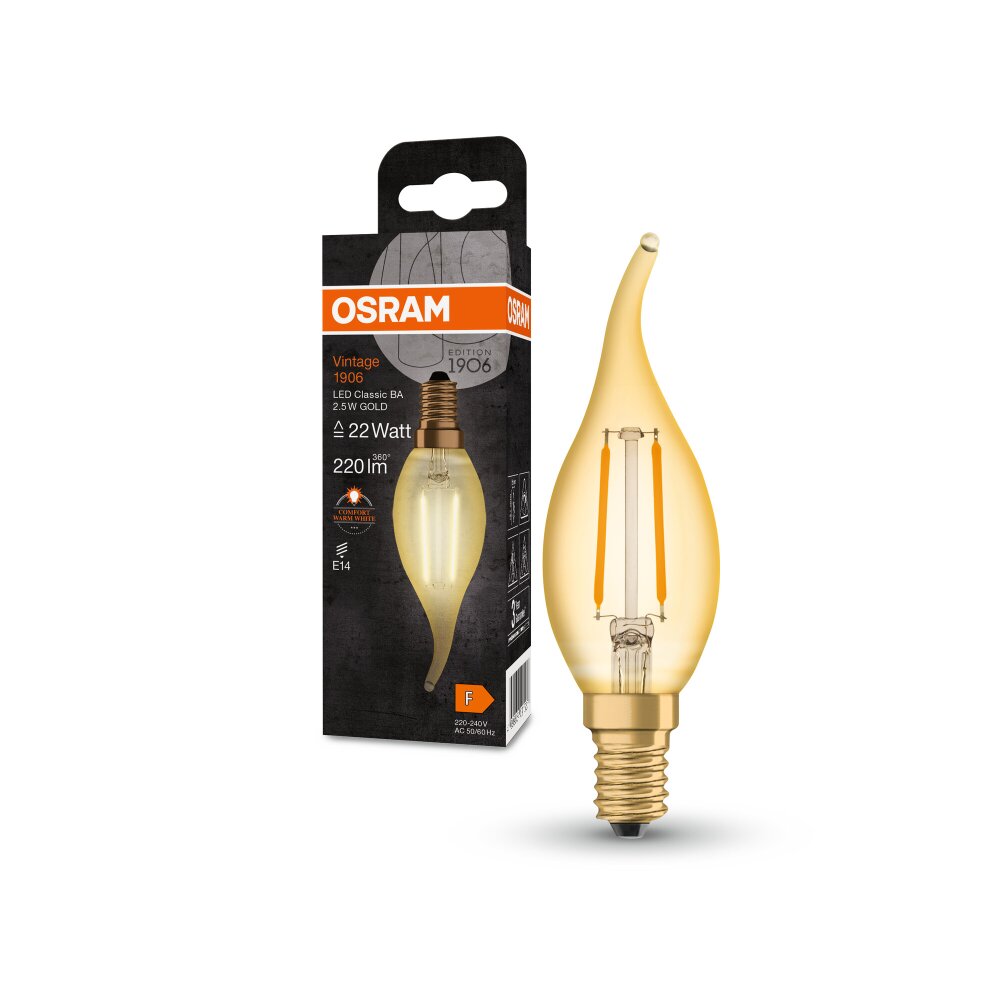 Illuminazione Osram E14 LED 2.5 Watt Bianco caldo 220 Lumen main product photo