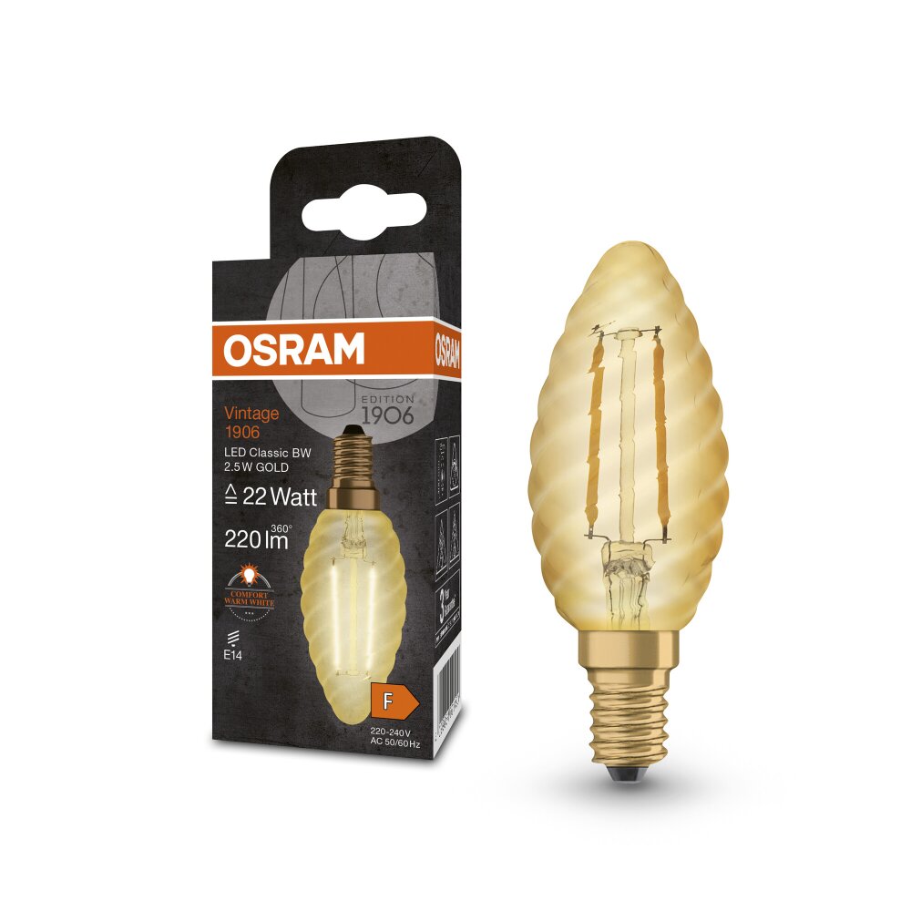 Illuminazione Osram E14 LED 2.5 Watt Bianco caldo 220 Lumen main product photo