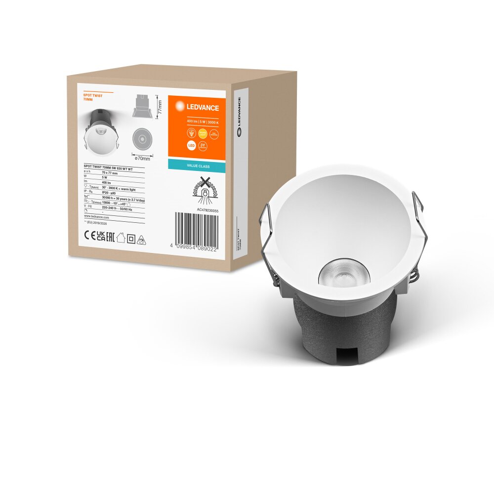 Illuminazione Ledvance Twist Lampada da incasso LED Bianco, 1-Luce main product photo