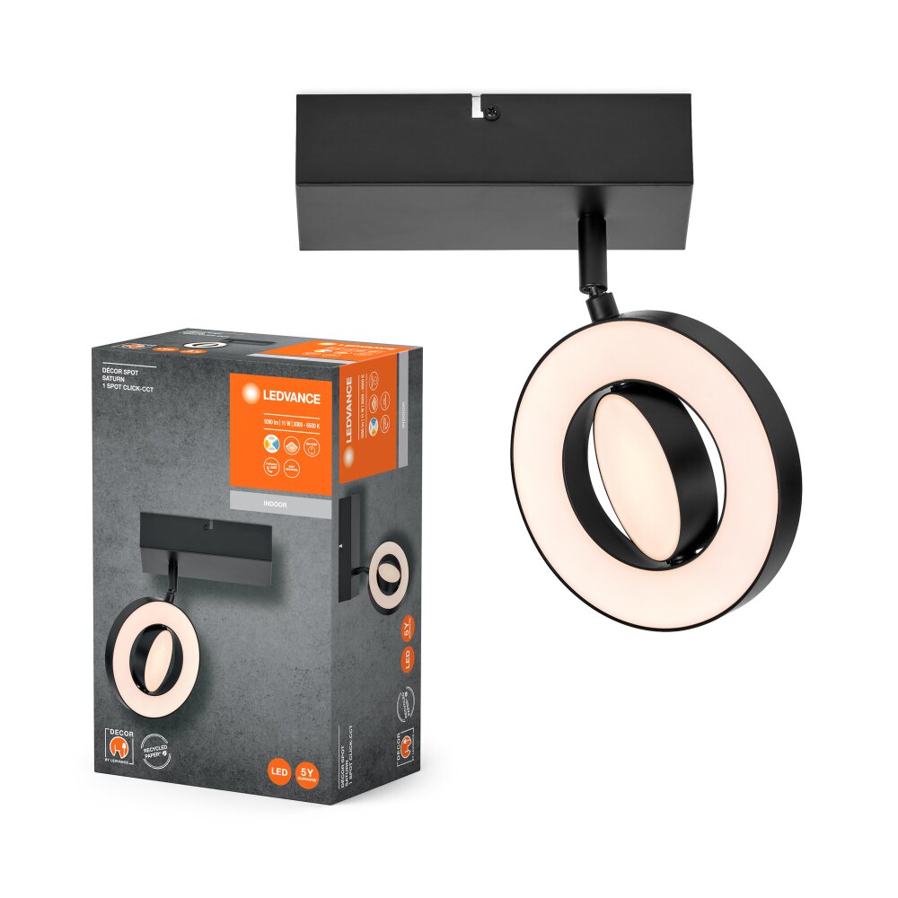 Illuminazione Ledvance Decor Plafoniera LED Nero, 1-Luce main product photo
