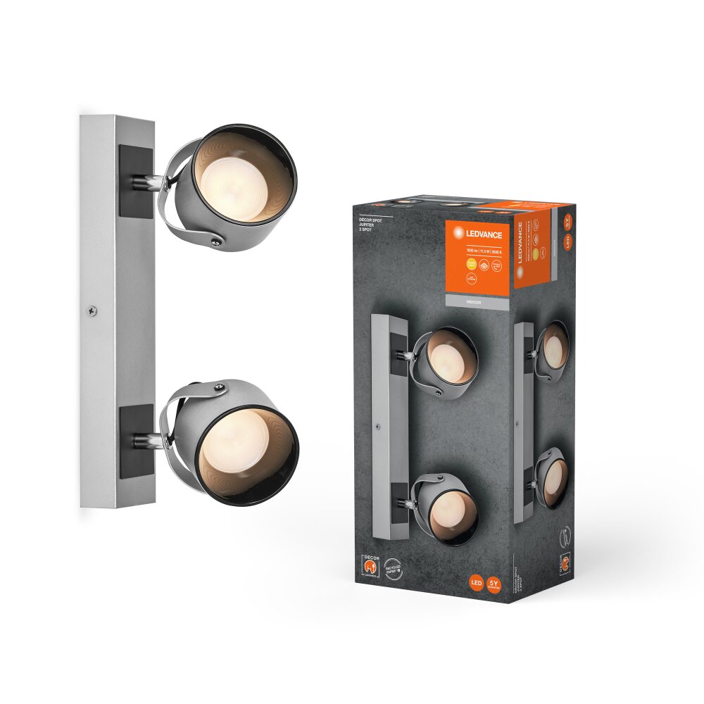Illuminazione Ledvance Decor Plafoniera LED Argento, 2-Luci main product photo
